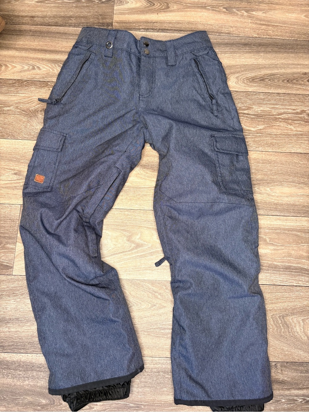 Quiksilver Kids Blue Cargo Snow Pants size 12T L
